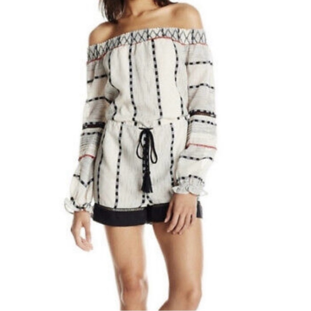 Anthropologie Hei Hei Laurel Off Shoulder Romper, Size M